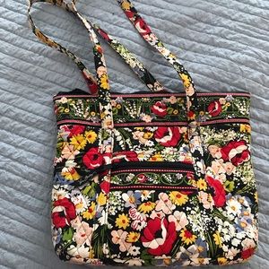 Vera Bradley “ Poppy Fields” print tote bag